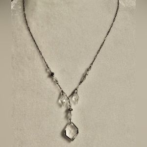 Beautiful Vintage Art Deco Faceted Crystal Festoon Necklace